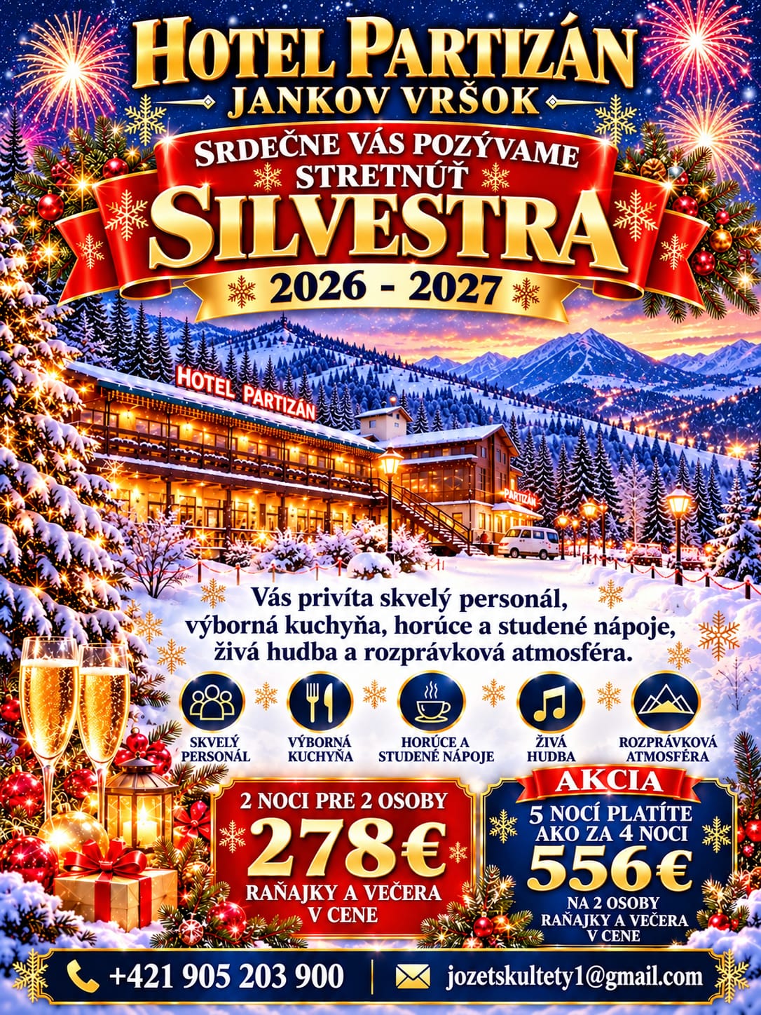 Silvestrovský pobyt 2026 / 2027 – plagát akcie