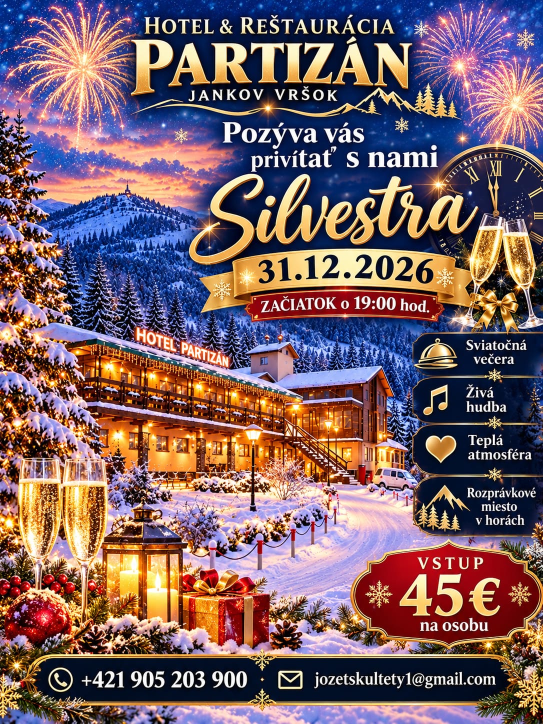 Silvestrovský večer 2026 – plagát akcie